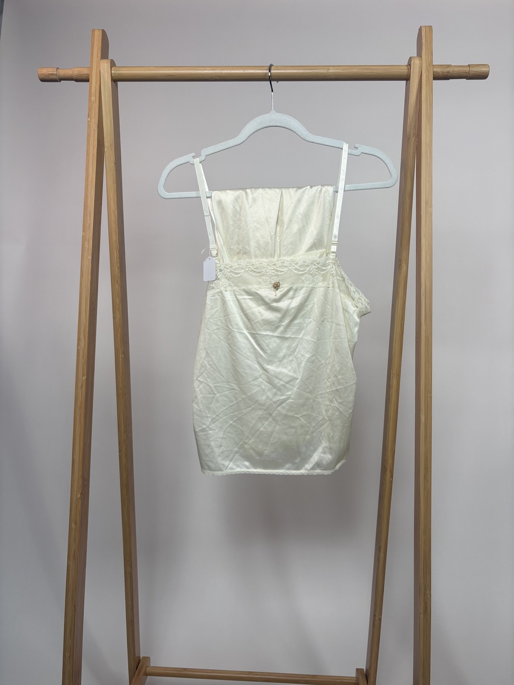 PF-1097 Vanity Fair Ivory Satin Bloomers & Leggs Satin Tank